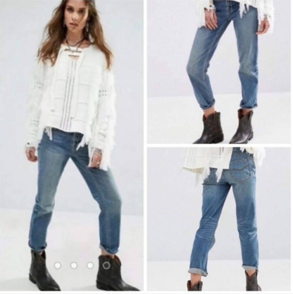 Free People Jasper‎ Crop Jean Harbor Slim Straight Jeans sz 31